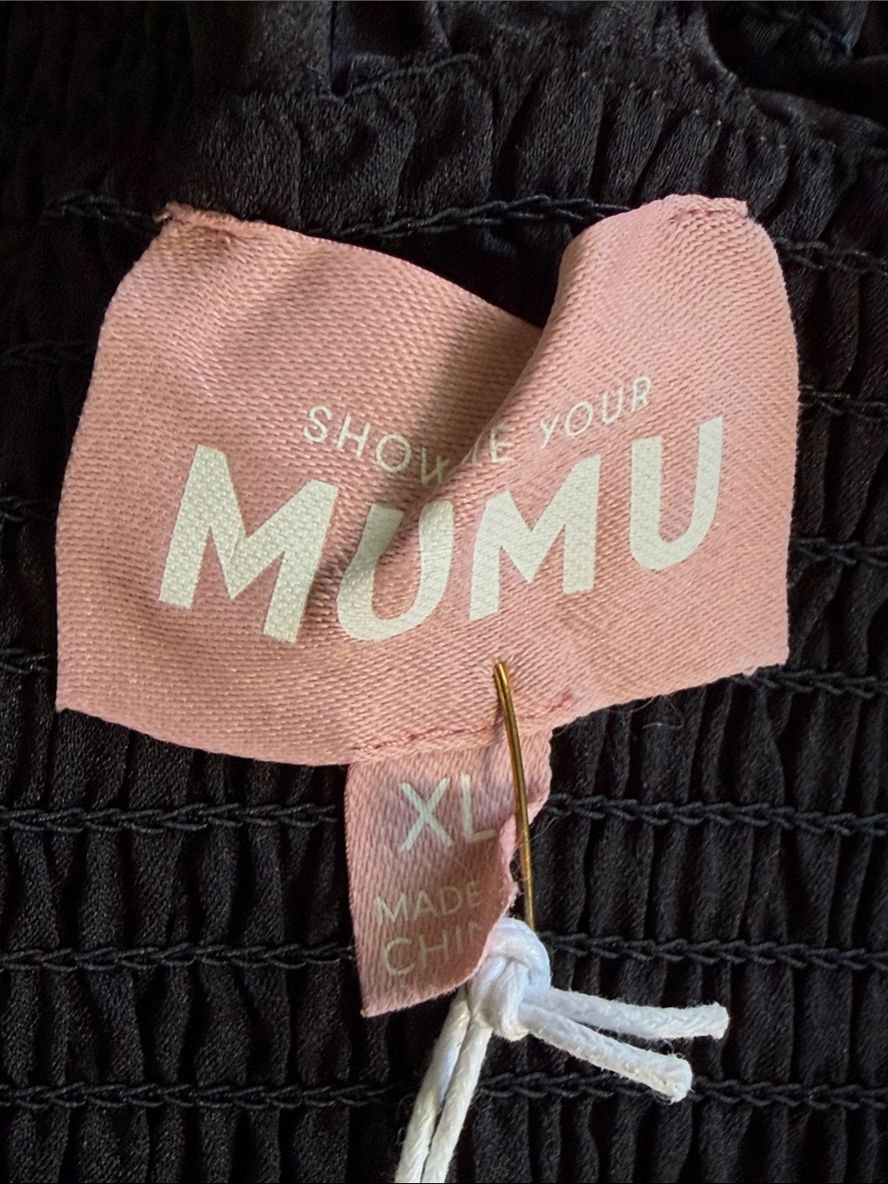 NWT Show Me Your MuMu Stella Black Smocked Midi Dress Size XL Party Guest - Picture 6 of 11